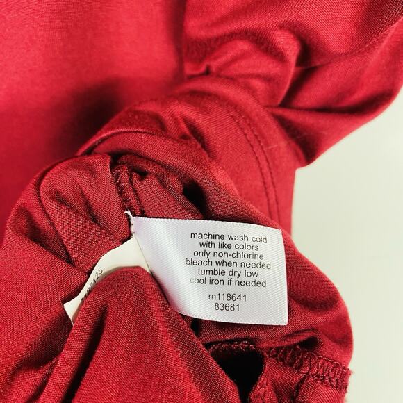 Livi Active Lane Bryant Plus Size 18 20 V-Neck Short Sleeve Athletic Top Red - Picture 6 of 6